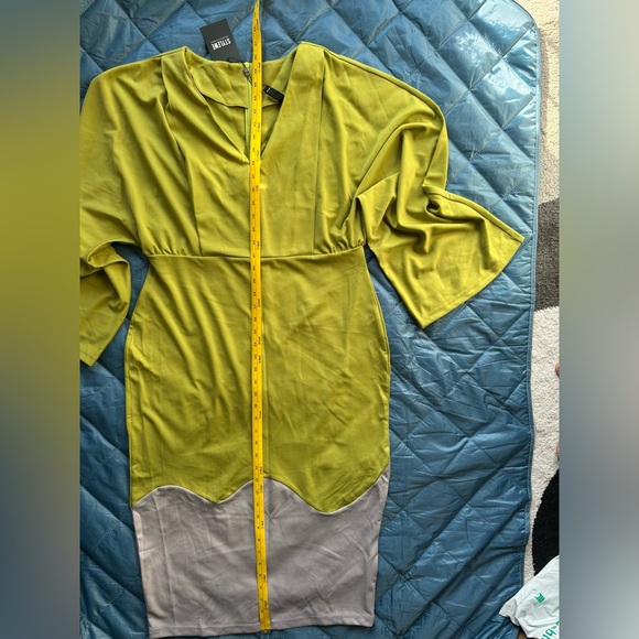 NWT STYLEWE Green and grey dress with a zipper on the back - Picture 2 of 14